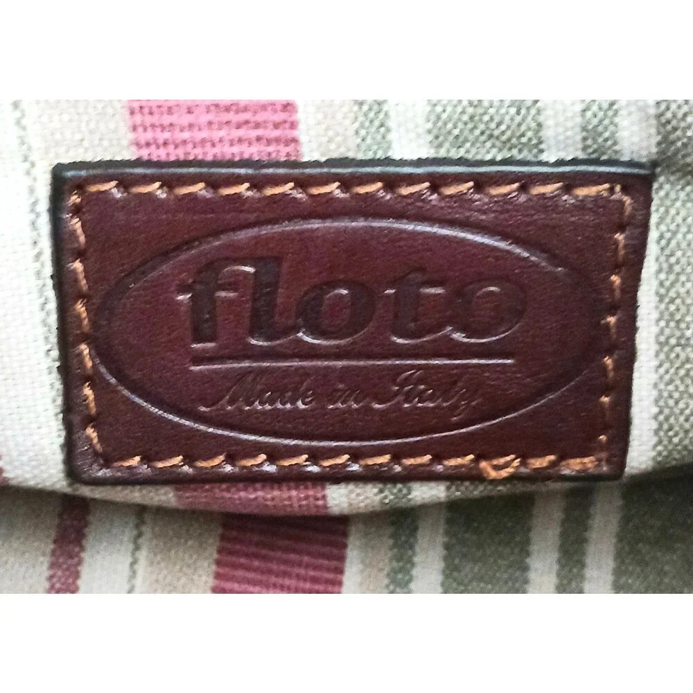 Floto Cognac Brown Leather Crossbody Bag Made in Italy 8X6
